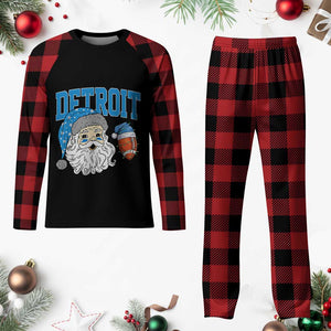 LF Football Christmas Plaid Pajama Set Vintage Santa Claus Face Game Day Sports Fans TS10 Buffalo Plaid Print Your Wear