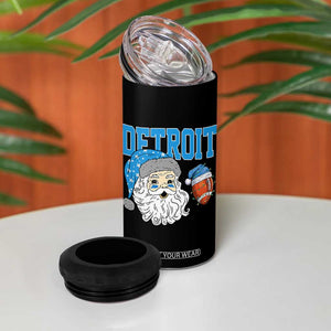 LF Football Christmas 4 in 1 Can Cooler Tumbler Vintage Santa Claus Face Game Day Sports Fans TS10 Print Your Wear