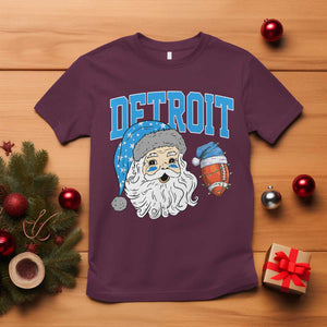 LF Football Christmas T Shirt Vintage Santa Claus Face Game Day Sports Fans TS10 Maroon Print Your Wear