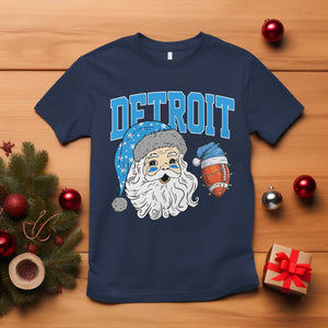 LF Football Christmas T Shirt Vintage Santa Claus Face Game Day Sports Fans TS10 Navy Print Your Wear