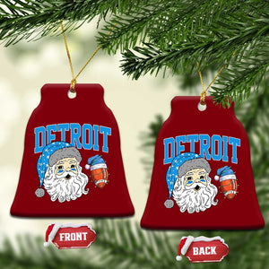 LF Football Christmas Ceramic Ornament Vintage Santa Claus Face Game Day Sports Fans TS10 Print Your Wear