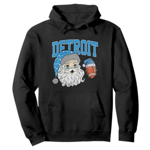 LF Football Christmas Hoodie Vintage Santa Claus Face Game Day Sports Fans TS10 Black Print Your Wear