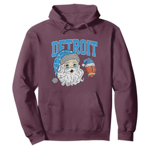 LF Football Christmas Hoodie Vintage Santa Claus Face Game Day Sports Fans TS10 Maroon Print Your Wear