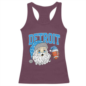 LF Football Christmas Racerback Tank Top Vintage Santa Claus Face Game Day Sports Fans TS10 Maroon Print Your Wear