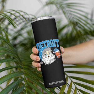 LF Football Christmas Skinny Tumbler Vintage Santa Claus Face Game Day Sports Fans TS10 Print Your Wear