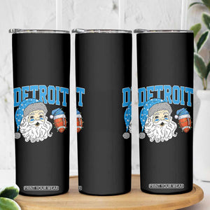 LF Football Christmas Skinny Tumbler Vintage Santa Claus Face Game Day Sports Fans TS10 Print Your Wear