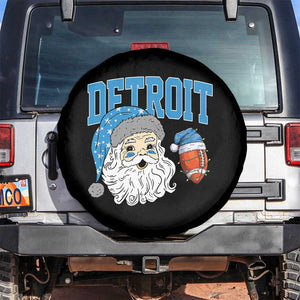 LF Football Christmas Spare Tire Cover Vintage Santa Claus Face Game Day Sports Fans TS10 No hole Black Print Your Wear