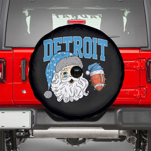 LF Football Christmas Spare Tire Cover Vintage Santa Claus Face Game Day Sports Fans TS10 Black Print Your Wear