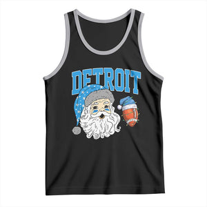 LF Football Christmas Tank Top Vintage Santa Claus Face Game Day Sports Fans TS10 Black Athletic Heather Print Your Wear