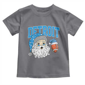 LF Football Christmas Toddler T Shirt Vintage Santa Claus Face Game Day Sports Fans TS10 Charcoal Print Your Wear