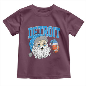 LF Football Christmas Toddler T Shirt Vintage Santa Claus Face Game Day Sports Fans TS10 Maroon Print Your Wear