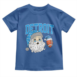 LF Football Christmas Toddler T Shirt Vintage Santa Claus Face Game Day Sports Fans TS10 Royal Blue Print Your Wear