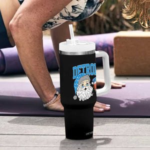 LF Football Christmas Tumbler With Handle Vintage Santa Claus Face Game Day Sports Fans TS10 Print Your Wear