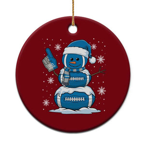 LF Christmas Snowman Ceramic Ornament DFL Football Fan TS10 1pc Red Print Your Wear