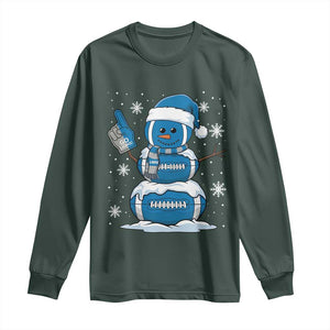 LF Christmas Snowman Long Sleeve Shirt DFL Football Fan TS10 Dark Forest Green Print Your Wear