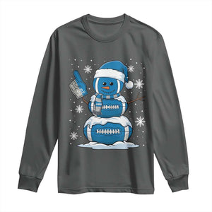 LF Christmas Snowman Long Sleeve Shirt DFL Football Fan TS10 Dark Heather Print Your Wear
