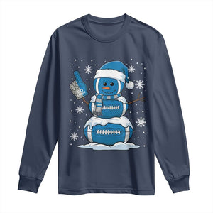 LF Christmas Snowman Long Sleeve Shirt DFL Football Fan TS10 Navy Print Your Wear