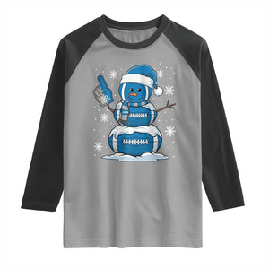 LF Christmas Snowman Raglan Shirt DFL Football Fan TS10 Sport Gray Black Print Your Wear