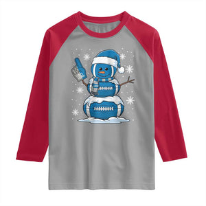 LF Christmas Snowman Raglan Shirt DFL Football Fan TS10 Sport Gray Red Print Your Wear