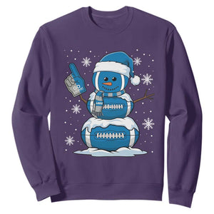 LF Christmas Snowman Sweatshirt DFL Football Fan TS10 Purple Print Your Wear