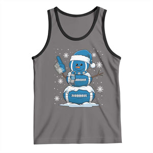 LF Christmas Snowman Tank Top DFL Football Fan TS10 Deep Heather Black Print Your Wear