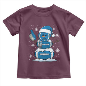 LF Christmas Snowman Toddler T Shirt DFL Football Fan TS10 Maroon Print Your Wear
