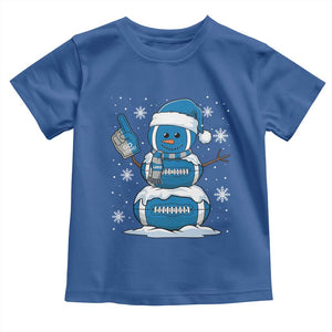 LF Christmas Snowman Toddler T Shirt DFL Football Fan TS10 Royal Blue Print Your Wear