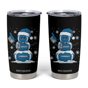 Detroit Christmas Snowman Tumbler Cup Lions Football Fan TS10 Black Print Your Wear