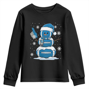 LF Christmas Snowman Youth Sweatshirt DFL Football Fan TS10 Black Print Your Wear