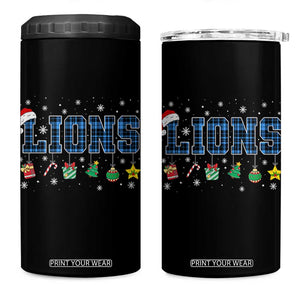 LF Christmas 4 in 1 Can Cooler Tumbler Blue Plaid DFL Fans Xmas Pajamas TS10 One Size: 16 oz Black Print Your Wear