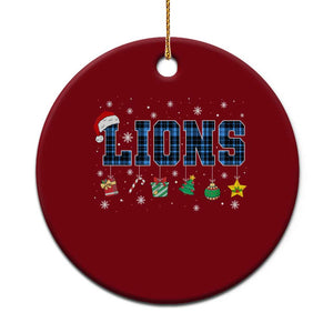 LF Christmas Ceramic Ornament Blue Plaid DFL Fans Xmas Pajamas TS10 1pc Red Print Your Wear