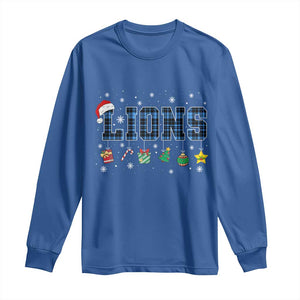 LF Christmas Long Sleeve Shirt Blue Plaid DFL Fans Xmas Pajamas TS10 Royal Blue Print Your Wear