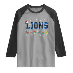LF Christmas Raglan Shirt Blue Plaid DFL Fans Xmas Pajamas TS10 Sport Gray Black Print Your Wear