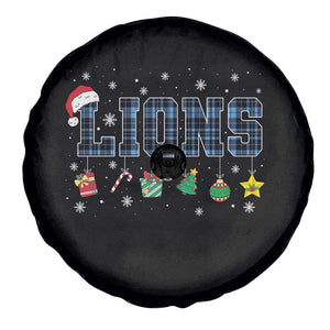 LF Christmas Spare Tire Cover Blue Plaid DFL Fans Xmas Pajamas TS10 Print Your Wear