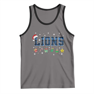 LF Christmas Tank Top Blue Plaid DFL Fans Xmas Pajamas TS10 Deep Heather Black Print Your Wear