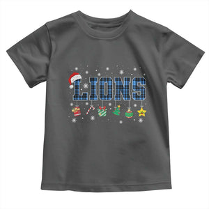 LF Christmas Toddler T Shirt Blue Plaid DFL Fans Xmas Pajamas TS10 Dark Heather Print Your Wear