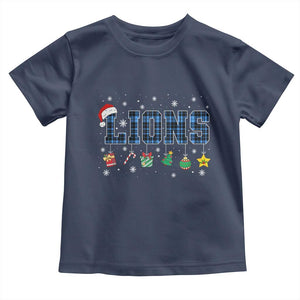 LF Christmas Toddler T Shirt Blue Plaid DFL Fans Xmas Pajamas TS10 Navy Print Your Wear