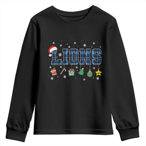 LF Christmas Youth Sweatshirt Blue Plaid DFL Fans Xmas Pajamas TS10 Black Print Your Wear