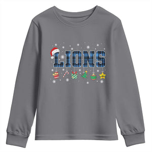 LF Christmas Youth Sweatshirt Blue Plaid DFL Fans Xmas Pajamas TS10 Charcoal Print Your Wear