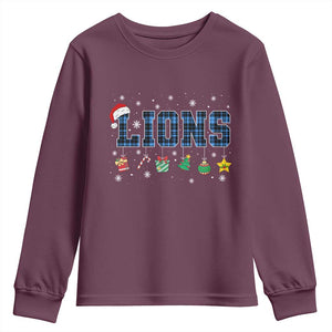 LF Christmas Youth Sweatshirt Blue Plaid DFL Fans Xmas Pajamas TS10 Maroon Print Your Wear
