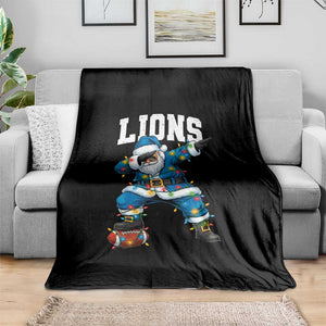 LF Christmas Throw Blanket Funny Dabbing Santa Football Lovers Game Day TS10 Print Your Wear