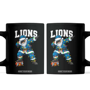 LF Christmas Coffee Mug Funny Dabbing Santa Football Lovers Game Day TS10 Black Print Your Wear