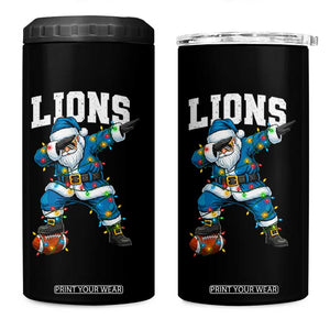 LF Christmas 4 in 1 Can Cooler Tumbler Funny Dabbing Santa Football Lovers Game Day TS10 One Size: 16 oz Black Print Your Wear
