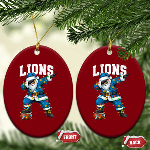 LF Christmas Ceramic Ornament Funny Dabbing Santa Football Lovers Game Day TS10 Print Your Wear