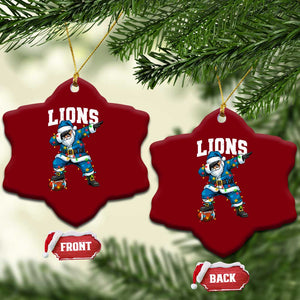 LF Christmas Ceramic Ornament Funny Dabbing Santa Football Lovers Game Day TS10 Print Your Wear
