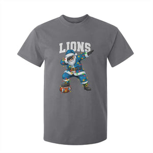 LF Christmas T Shirt For Kid Funny Dabbing Santa Football Lovers Game Day TS10 Charcoal Print Your Wear