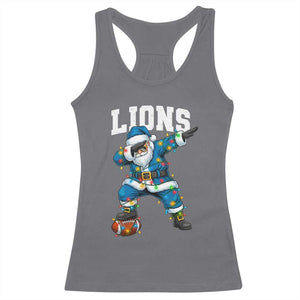 LF Christmas Racerback Tank Top Funny Dabbing Santa Football Lovers Game Day TS10 Charcoal Print Your Wear