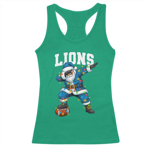 LF Christmas Racerback Tank Top Funny Dabbing Santa Football Lovers Game Day TS10 Irish Green Print Your Wear