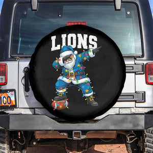 LF Christmas Spare Tire Cover Funny Dabbing Santa Football Lovers Game Day TS10 No hole Black Print Your Wear