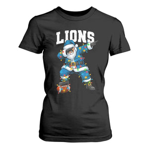 LF Christmas T Shirt For Women Funny Dabbing Santa Football Lovers Game Day TS10 Black Print Your Wear